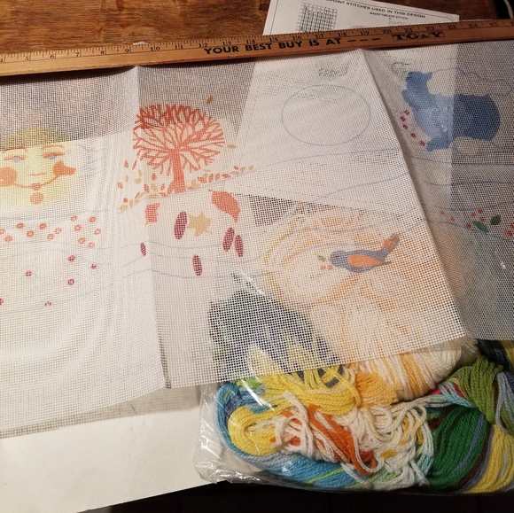 vtg 1977 NEEDLEPOINT KIT 4 seasons PICTURE KIT - Picture 3 of 4
